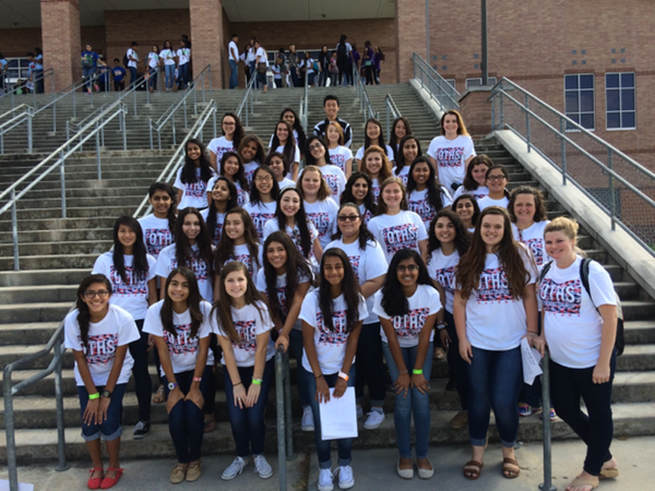 Tompkins Student Council attend their first district meeting of the school year held at Hightower High School.