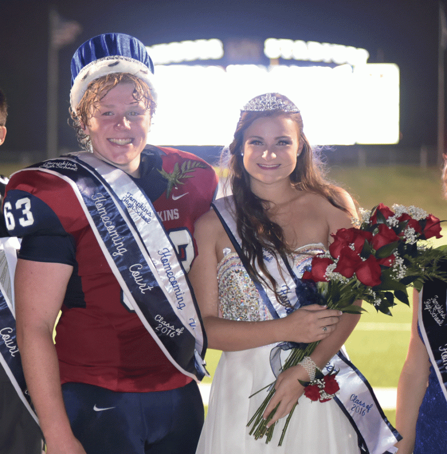 First King and Queen in OTHS history, seniors Conor Devlin and Mackenzie Porch.