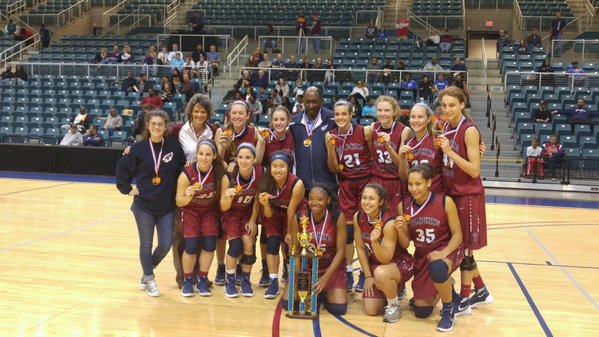 The Tompkins Girls Basketball Team winning the Phillips 66 Katy ISD Classic Championship.