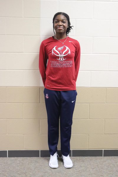 Sophomore Chika Okwonna is a basketball player for the girls varsity team. Okwonna believes that women and men in sports should be treated the same.